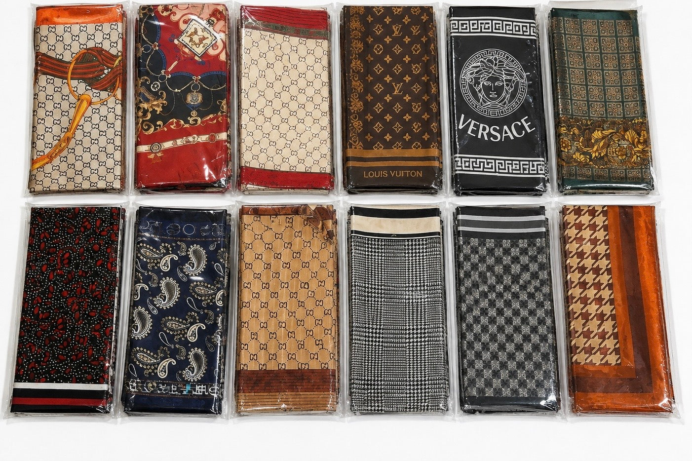 12-Piece Assorted Fashion Scarf Bundle – Men’s & Women’s Patterned Scarves
