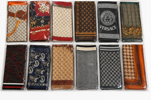 12-Piece Assorted Fashion Scarf Bundle – Men’s & Women’s Patterned Scarves
