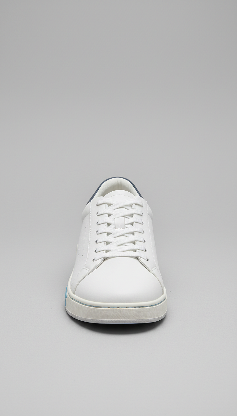 White minimalist casual sneakers